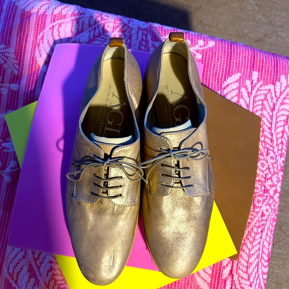 AGL ITALIAN SOFT LEATHER LACE UP SHOES